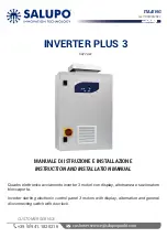 SALUPO INVERTER PLUS 3 Instruction And Installation Manual предпросмотр