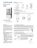 Salus ST103ZB Quick Start Manual предпросмотр