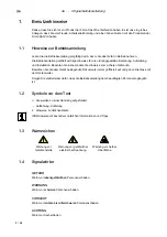 Preview for 4 page of Salvis Compactline 887224 Operating Instructions Manual