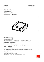 Preview for 1 page of Salvis Compactline 887228 Operating Instructions Manual