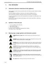 Preview for 4 page of Salvis CucinaEVO 1011QT Operation Instructions Manual