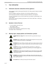 Preview for 4 page of Salvis CucinaEVO 623T Operation Instructions Manual