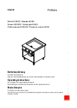 Preview for 1 page of Salvis PL880978 Operating Instructions Manual