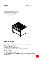 Salvis ProfiLine 2-Flame gas hob Operating Instructions Manual preview