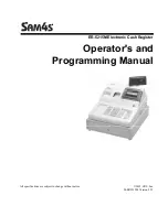 Preview for 1 page of Sam4s ER-5215M Operator'S And Programming Manual