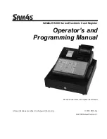 Sam4s ER-900 Series Operator'S And Programming Manual предпросмотр