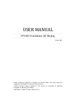 Preview for 1 page of Samar FP1010 User Manual