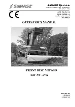 Предварительный просмотр 1 страницы SaMASZ KDF 390 Operator'S Manual