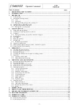 Preview for 3 page of SaMASZ KWT 550 Operator'S Manual