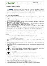 Предварительный просмотр 9 страницы SaMASZ P4-471 C Operator'S Manual