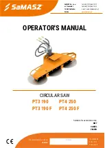 SaMASZ PT3 190 Operator'S Manual preview