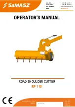 SaMASZ RP 110 Operator'S Manual предпросмотр