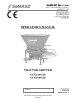 SaMASZ SAND 400 Operator'S Manual preview