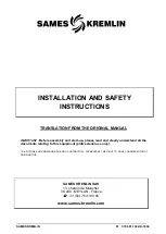 Preview for 2 page of SAMES KREMLIN REGULEX 5 CC Installation And Safety Instructions