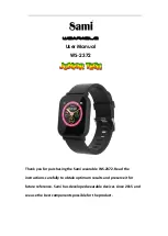 Sami wearable junior tech WS-2372 User Manual preview