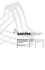 Предварительный просмотр 1 страницы Samlexpower PST-120-12 Owner'S Manual