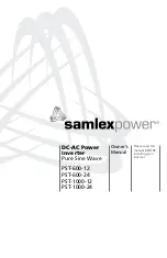 Preview for 1 page of Samlexpower PST-600-12 Owner'S Manual