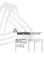 Preview for 1 page of Samlexpower PST-600-48 Owner'S Manual