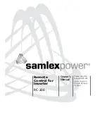 Samlexpower RC-200 Owner'S Manual предпросмотр