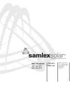 Preview for 1 page of Samlexpower Samlex Solar SSP-100-KIT Owner'S Manual