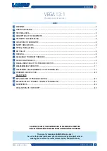 Preview for 3 page of Samoa Larius Vega 13:1 Operating And Maintenance Manual