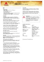 Preview for 4 page of Samon RMV-HFC Instructions Manual