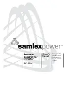 Preview for 1 page of SamplexPower RC-15A Owner'S Manual