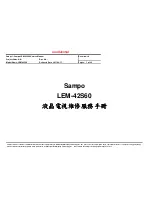 Sampo LEM-42S60 Service Manual preview