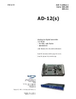 Preview for 1 page of Sams AD-12 User Manual For Use And Maintenance