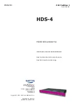 Sams HDS-4 User Manual For Use And Maintenance предпросмотр