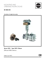 Предварительный просмотр 1 страницы Samson 3381 Series Mounting And Operating Instructions