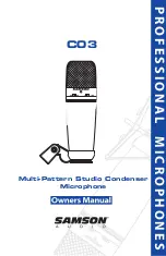 Preview for 1 page of Samson C03 Owner'S Manual