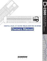 Preview for 1 page of Samson D-2500 Owner'S Manual