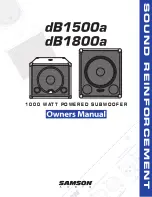 Preview for 1 page of Samson dB1500a Owner'S Manual