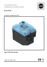 Preview for 1 page of Samson EB 3773 Series Mounting And Operating Instructions