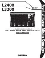 Предварительный просмотр 1 страницы Samson L2400 Owner'S Manual