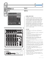 Samson MDR 8 Specification Sheet preview