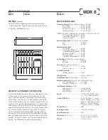 Предварительный просмотр 2 страницы Samson MDR 8 Specification Sheet