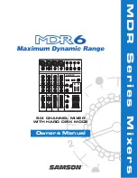 Samson MDR MDR 6 Owner'S Manual preview