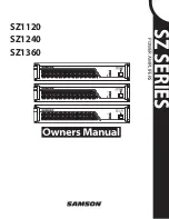 Samson POWER AMPLIFERS SZ1120 Owner'S Manual preview