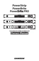 Samson PowerStrip PS10 Owner'S Manual предпросмотр