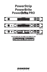 Preview for 1 page of Samson Pro Rack-Mount Power Distribution PB15 Owner'S Manual