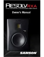 Preview for 1 page of Samson Resolv RXA5 Owner'S Manual