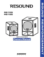 Preview for 1 page of Samson Resound Rs15s Owner'S Manual