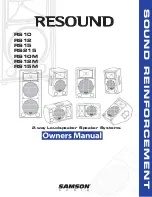 Предварительный просмотр 1 страницы Samson ReSound Series Owner'S Manual