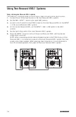 Preview for 14 page of Samson Resound VX8.1 Owner'S Manual