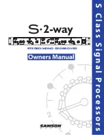 Предварительный просмотр 1 страницы Samson S Class Owner'S Manual