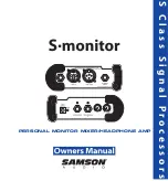 Samson S-Monitor Owner'S Manual preview