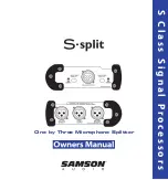 Samson S-Split Owner'S Manual preview