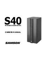 Preview for 1 page of Samson S40 Owner'S Manual